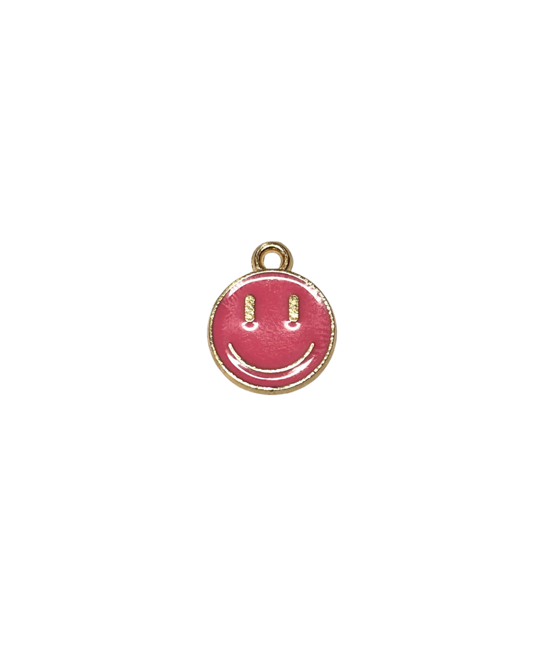 Pink Happy Face charm