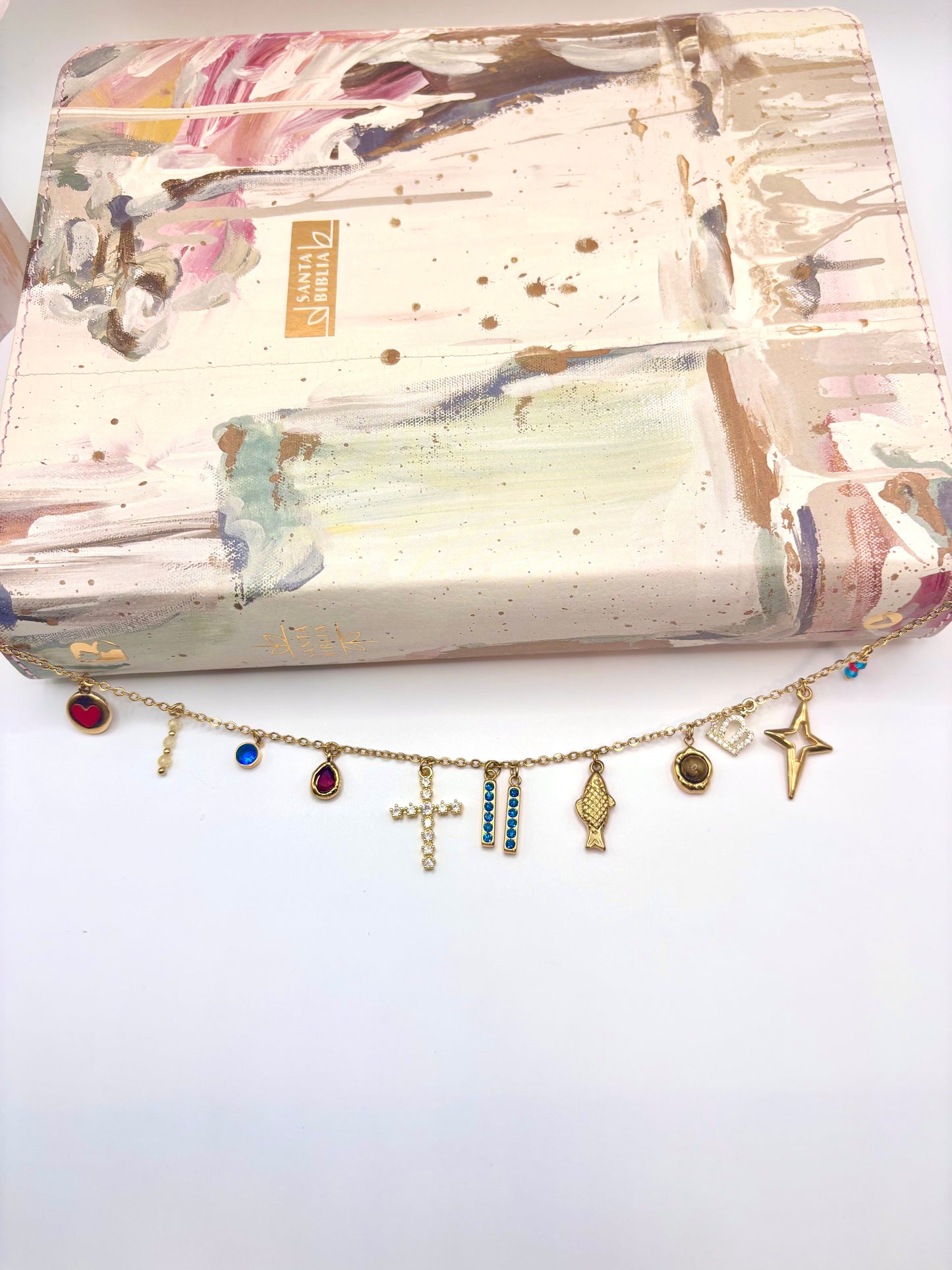Historia de Jesus Bible Charm Chain