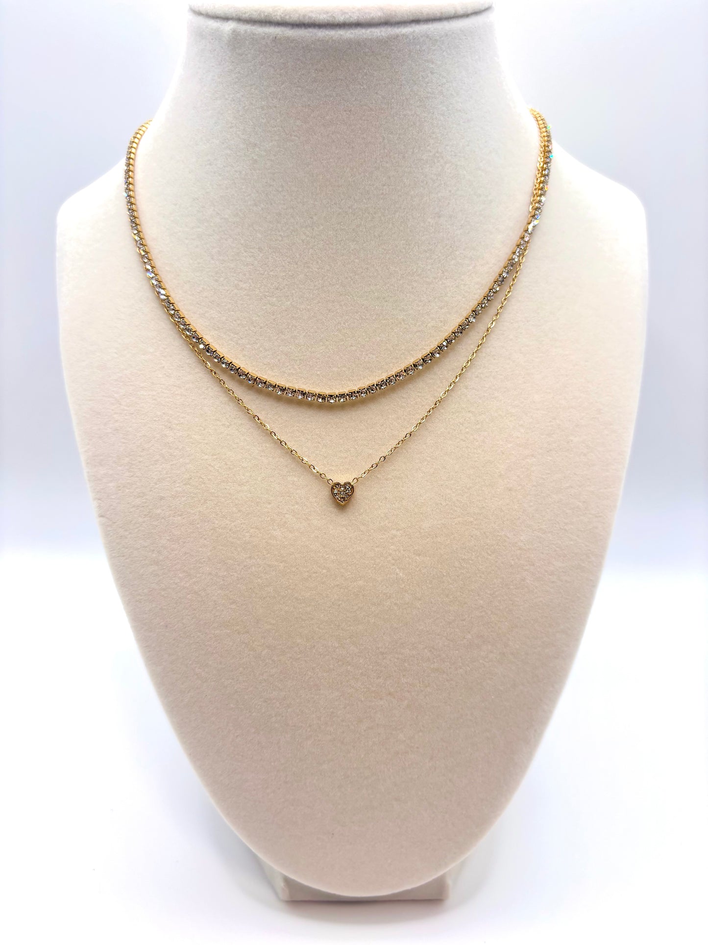Doble chain Tennis Necklace