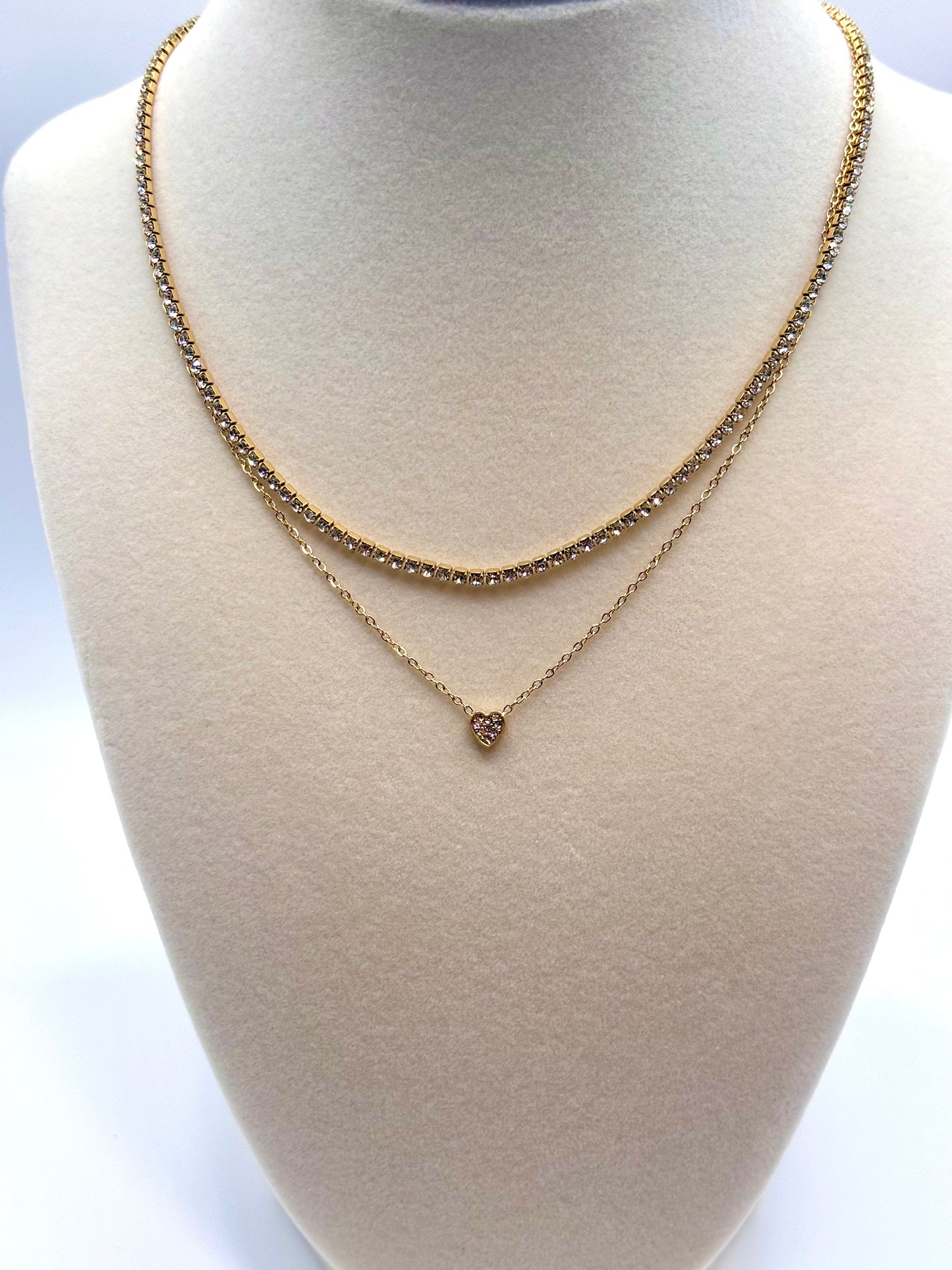 Doble chain Tennis Necklace