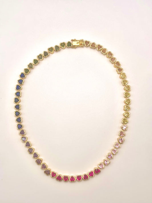 Rainbow Heart Necklace