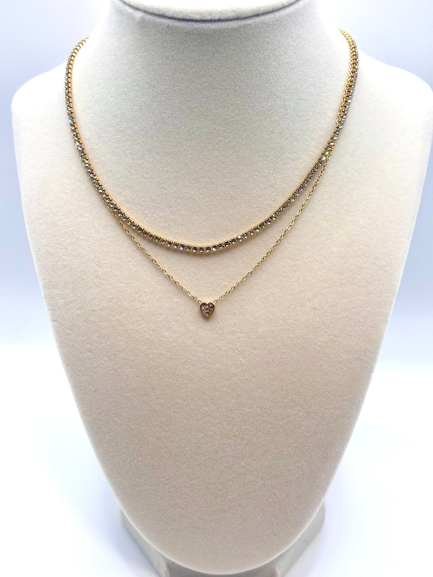 Doble chain Tennis Necklace