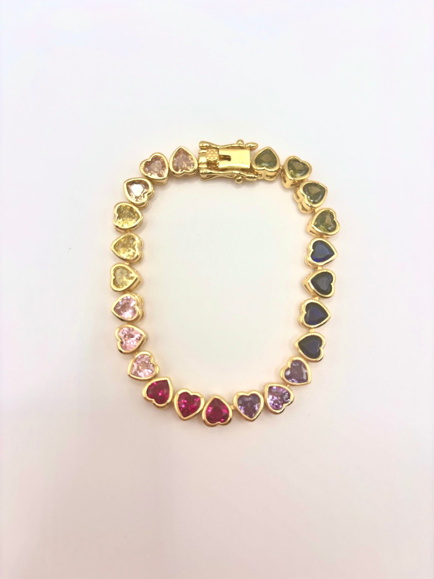 Rainbow Heart Bracelet