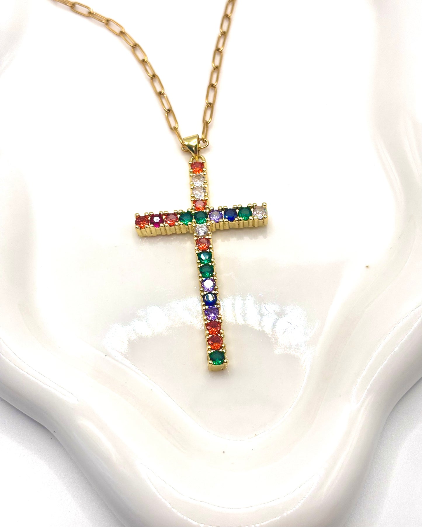 Cruz Colorida Necklace