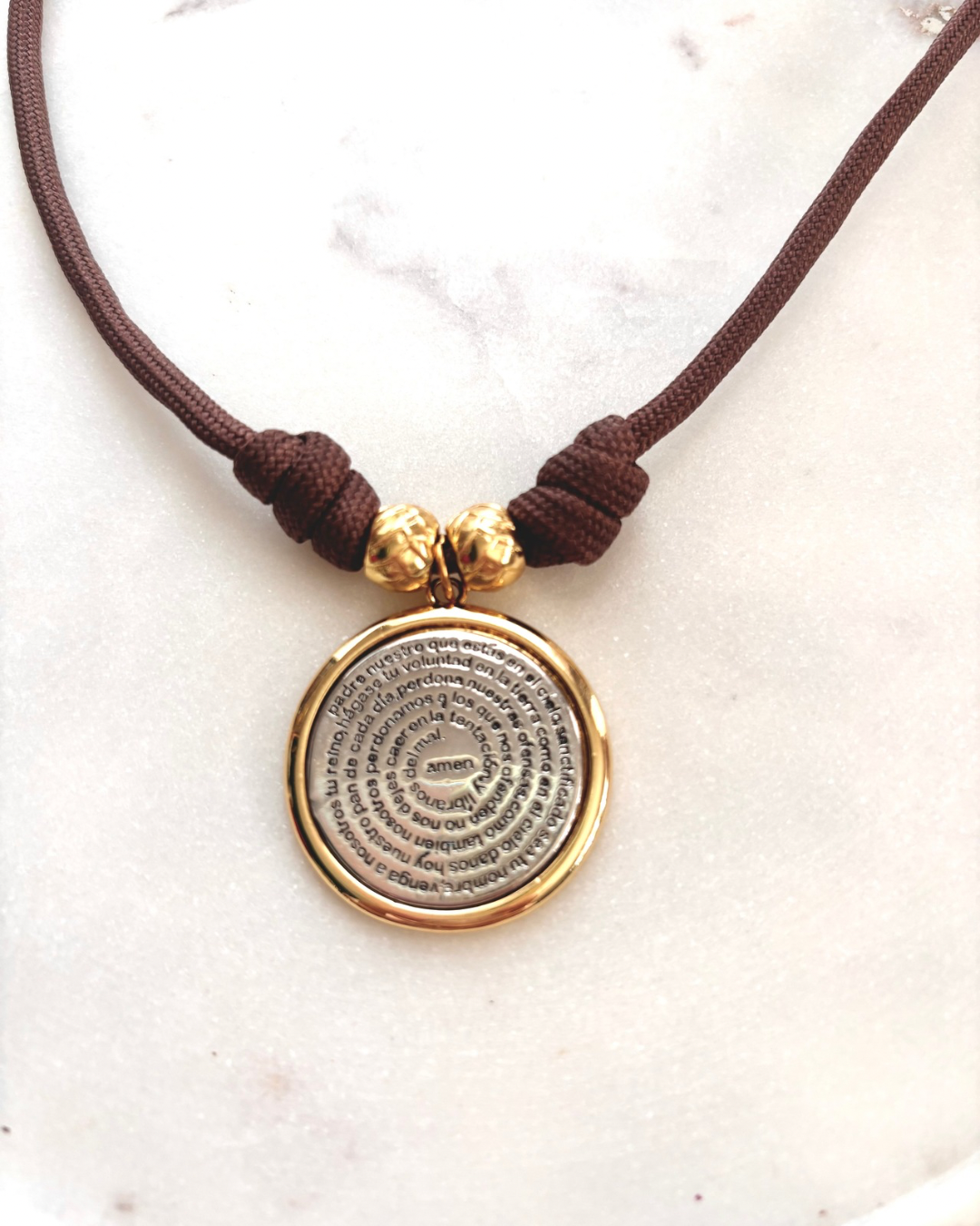 Cord Padre Nuestro Necklace